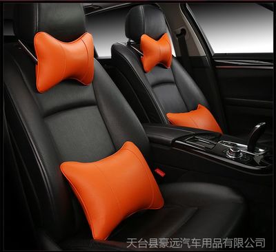新款皮革汽車(chē)頭枕勁枕頭靠腰靠四件套車(chē)飾車(chē)廠(chǎng)家促銷(xiāo)一件代發(fā)車(chē)飾